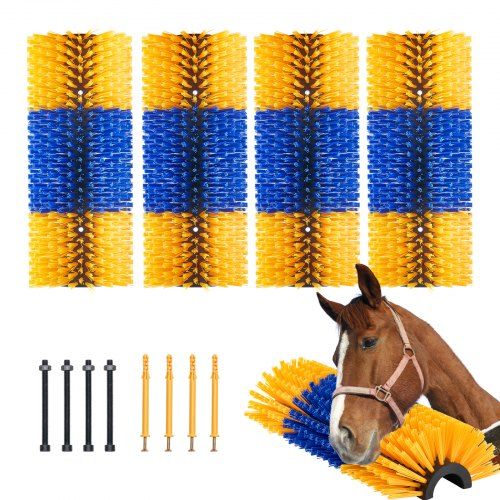 Effectieve Krabborstel Set voor Vee – Comfort en Hygiëne voor Paarden, Koeien en Meer