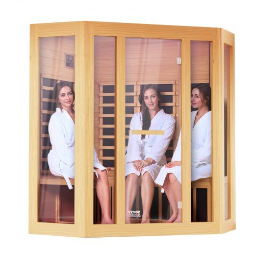 Ver-infrarood houten sauna voor thuis – compacte luxe voor twee personen