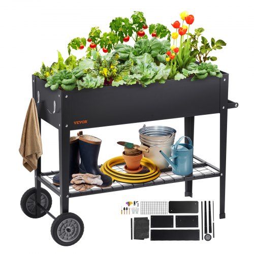 Optimale verhoogde plantenbak met wielen voor elke tuin