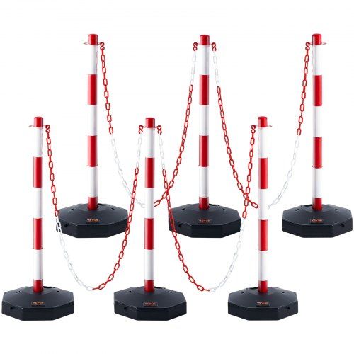 Verkeersafzettingspalen 6‑stukset – Flexibele en duurzame afbakening voor elke situatie