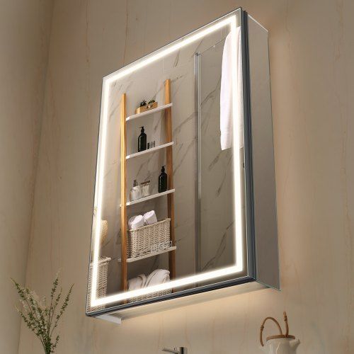 Verlichte medicijnkast met spiegel: slimme verlichting en praktische opbergruimte voor de moderne badkamer