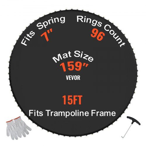 Universele vervangende trampolinemat 180 inch – UV‑bestendig, robuust en eenvoudig te monteren