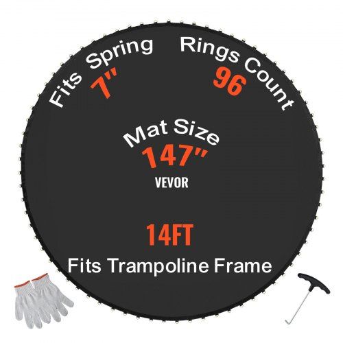 Vervangende Trampoline Mat voor 14‑ft Ronde Trampoline – Duurzaam, UV‑bestendig en Makkelijk te Installeren