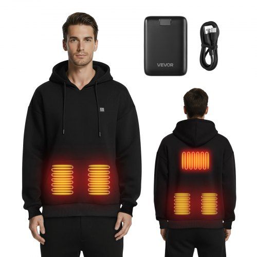 Warme winteravonturen met de oplaadbare verwarmde hoodie