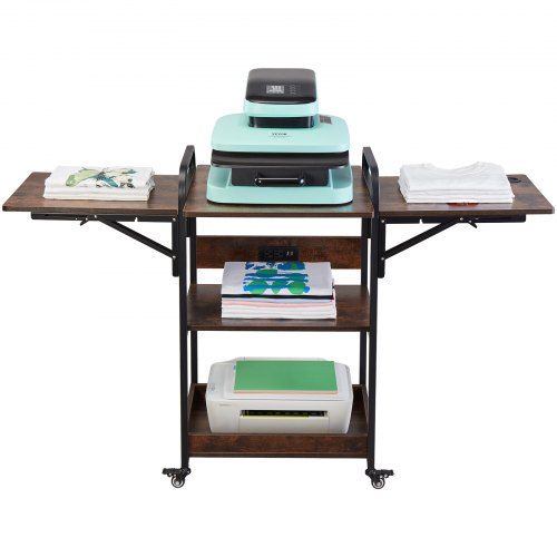 Drielaagse verplaatsbare hitteperstafel met laadstation – ideaal voor sublimatie en prints