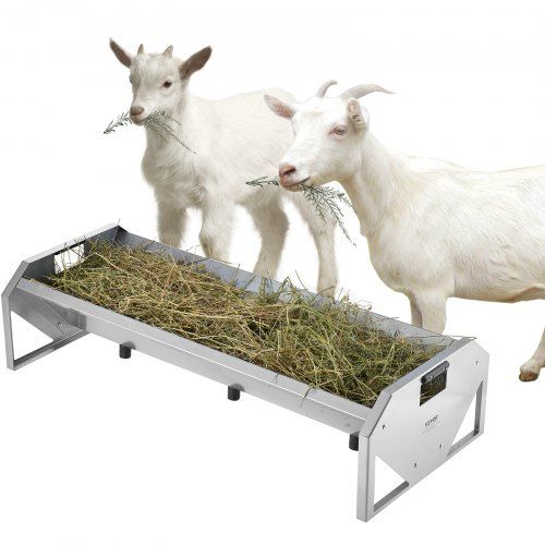 Robuuste voerbak van gegalvaniseerd staal – 22 gal, 114 × 49 × 28 cm voor schapen, paarden en varkens