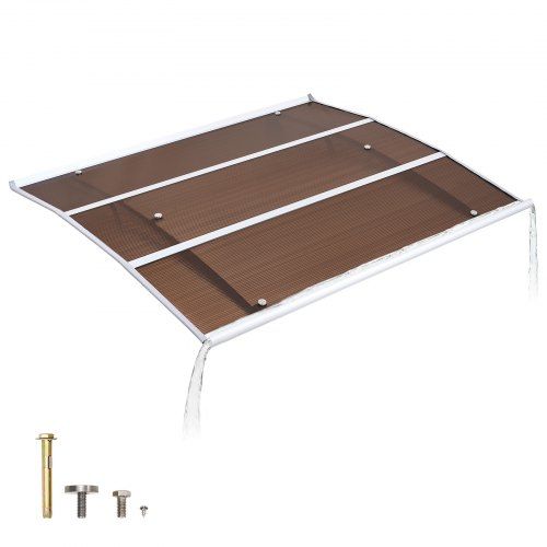 Voordeurluifel van Polycarbonaat 120×100 cm – Moderne Bescherming voor Entree en Terras