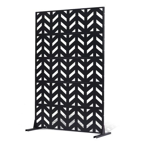 Stijlvol en weerbestendig privacyscherm voor balkon en tuin – 5‑panel metalen scheidingswand (120 × 50,8 × 183 cm)