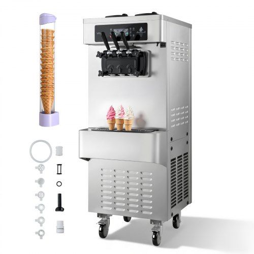 Vrijstaande commerciële softijsmachine voor 20‑28 l per uur – optimaal verse desserts