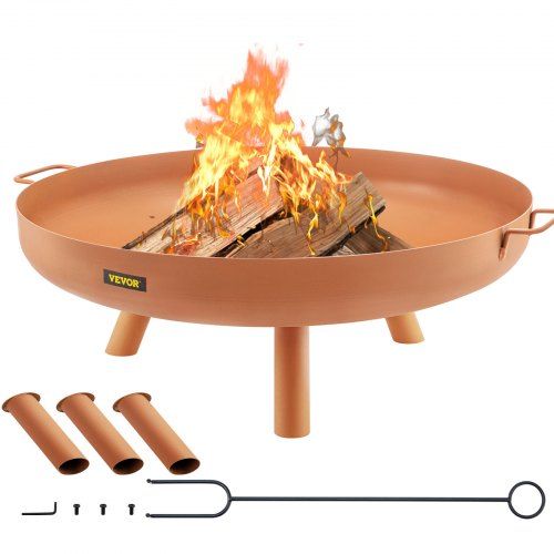 Grote Outdoor Vuurschaal 77 cm – Duurzaam koolstofstaal, 2‑in‑1 en weerbestendig