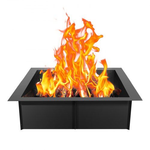 Vierkante metalen vuurkorfring 42 inch – duurzame buitenkachel voor tuin en camping