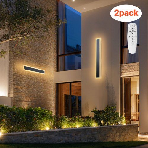 Moderne dimbare buitenwandlampen (2‑pack, 600 mm) – Flexibel, waterdicht en stijlvol