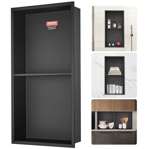 Waterdichte roestvrijstalen douchenis 10 × 33,02 × 63,5 cm – Praktisch en stijlvol