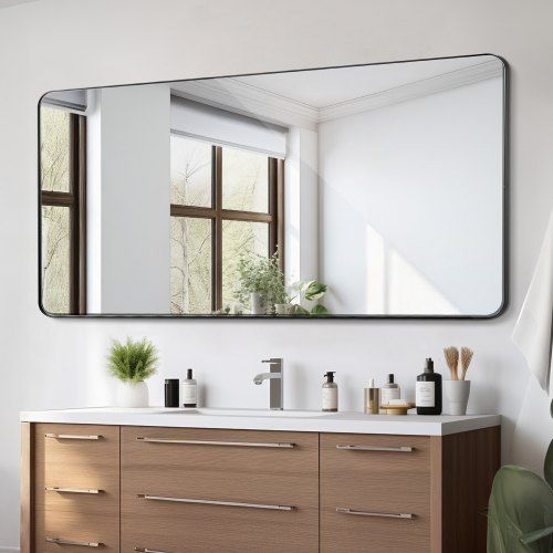 Stijlvolle wandspiegel voor badkamer en slaapkamer – helder, veilig en eenvoudig te monteren