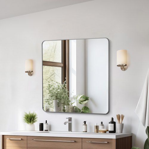 Rechthoekige wandspiegel 915 × 915 mm – Heldere reflectie en duurzame afwerking voor badkamer en slaapkamer