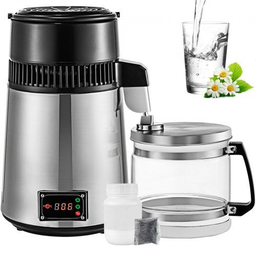 Waterdestilleerder 4 L – 750 W Roestvrij Staal met digitale temperatuurregeling