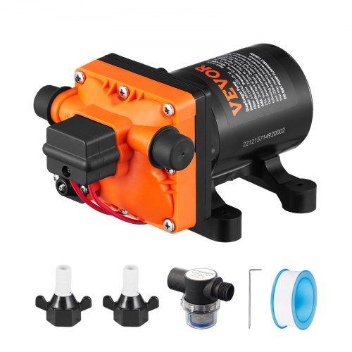 12 V watermembraanpomp – 13 L/min, stille krachtpatser voor camper, boot en tuin