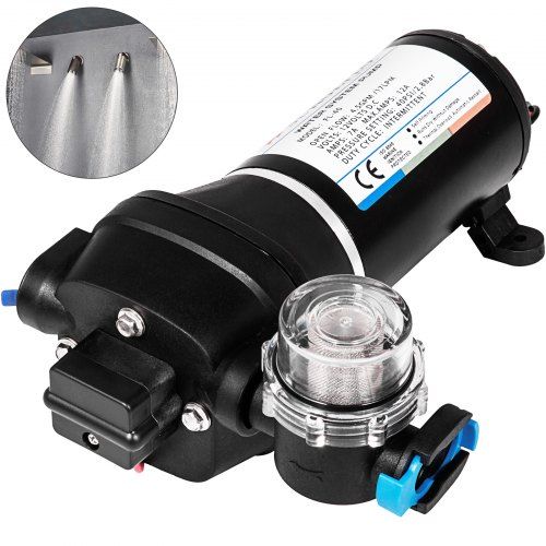 Krachtige 12V zelfaanzuigende membraan‑waterpomp voor auto, marine en caravan