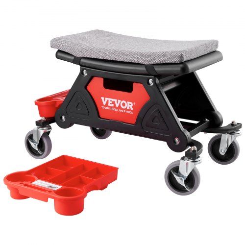 Rollende werkplaatskruk met opbergvak – flexibel, comfortabel en stevig