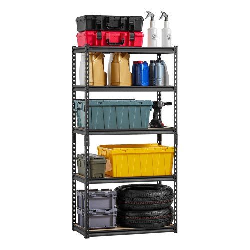 Robuuste 5‑laagse garageopslagrek met 907 kg draagvermogen – Praktisch, flexibel en eenvoudig te monteren