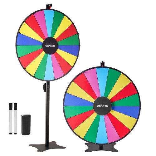 Interactief Wheel of Fortune wiel – 18 vakjes voor feesten, beurzen en klaslokalen