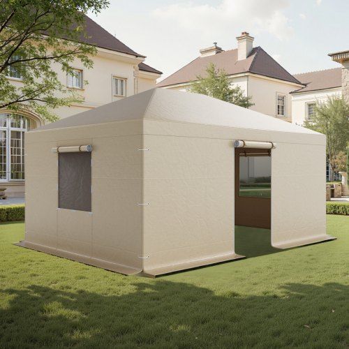 Winterhoes voor dubbeldeks paviljoen 3,66 × 6,10 m – Complete bescherming tegen weer en wind
