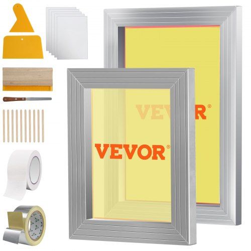 Complete Zeefdrukset voor Thuis en Kleine Werkplaats: Twee Aluminium Frames met 110 Mesh