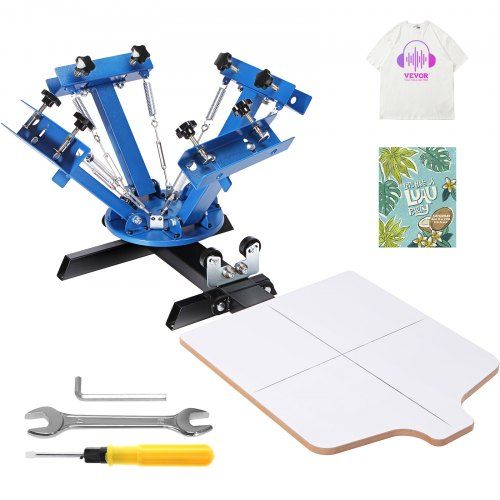 Compacte 4-kleuren zeefdrukmachine