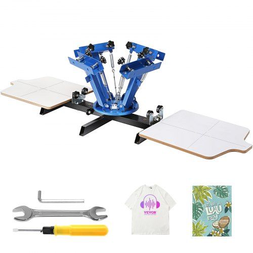 4‑kleuren zeefdrukmachine met 2 stations – compact, duurzaam en veelzijdig