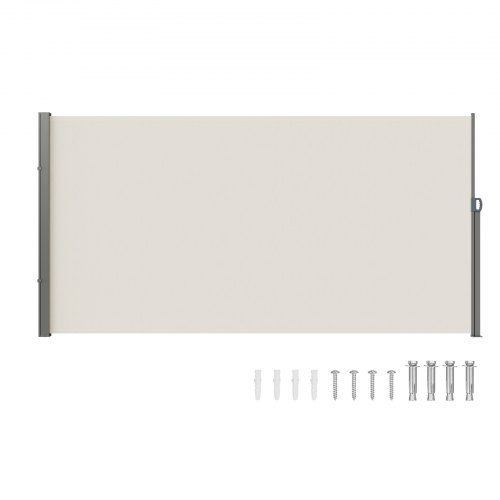 Intrekbare zijluifel 180 × 350 cm – privacy en bescherming voor elk balkon