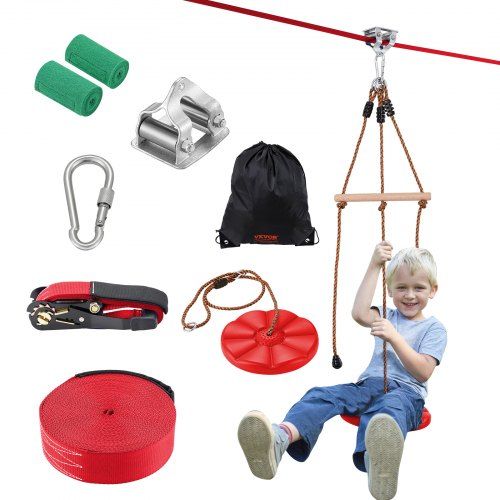 Ontdek de ultieme zipline-set voor kinderen en volwassenen: een leuke en veilige manier om buiten te spelen