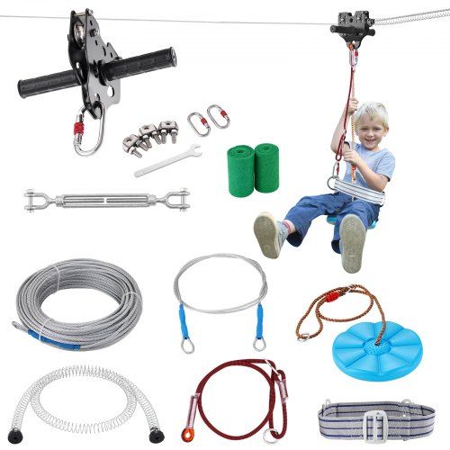 Zipline-set voor de achtertuin: veilig plezier voor kinderen en volwassenen