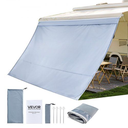 Optimale schaduw en privacy voor uw camperluifel – 2 × 3,3 m polyester zonneschermnet