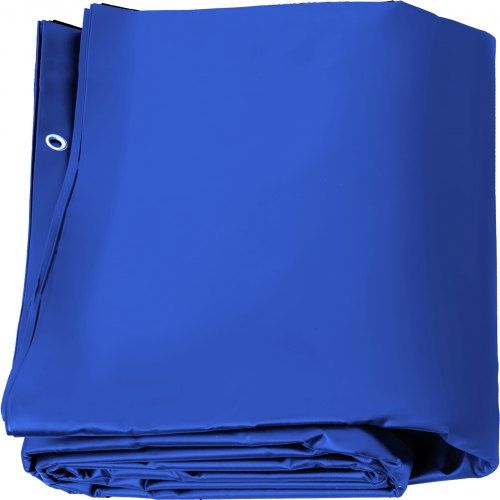 Alles over de 4 × 8 m blauwe zwembadafdekking van hoogwaardig PVC