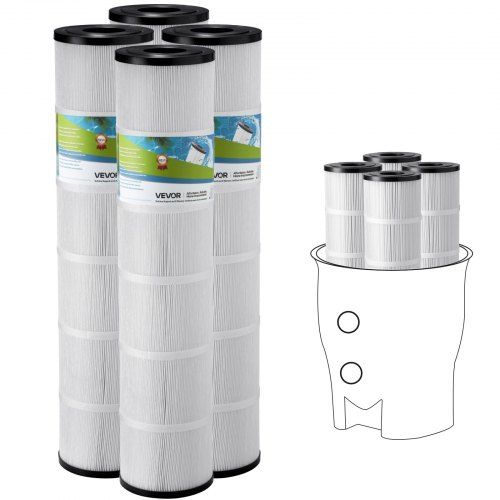 Zwembadfilterpatroon 4-pack (12 m²) – Efficiënte vervanging voor Pentair CCP520